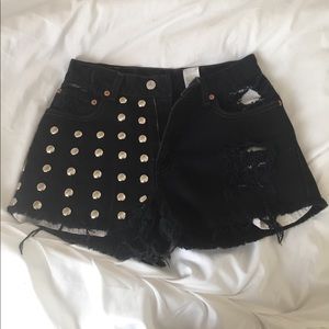 Vintage Levi cut offs with studs